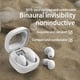 thumbnail image 2 of Auriculares inalámbricos Honcas Invisible Mini Bluetooth 5.3 blancos, 2 of 9