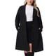 thumbnail image 1 of Abrigos para Mujer Talla Grande de Agnes Orinda Abrigo Largo de Ante con Bolsillos 1X Negro, 1 of 6