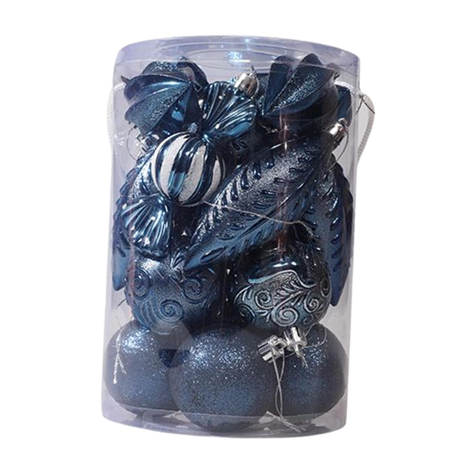 Magideal - 21 Piezas Adornos De Bolas De Navidad, Adornos De Adornos Colgantes, Colgantes De Navidad Decorativos Para La Decoración Del Hogar Aniversario Festiva Azul