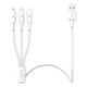 thumbnail image 1 of Cable multicarga carga rápida USB 3 en 1 vidvie Blanco, 1 of 3