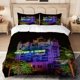 thumbnail image 1 of 3pcs Vintage Horror Tower Themed Bedding Set, 1 of 1