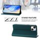 thumbnail image 3 of Funda Billetera con Soporte para iPhone 13/iPhone 14 Bloqueo RFID Plegable Verde oscuro, 3 of 6