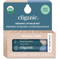 Bálsamo Labial Cliganic Organic Tropical Twist, Paquete De 2