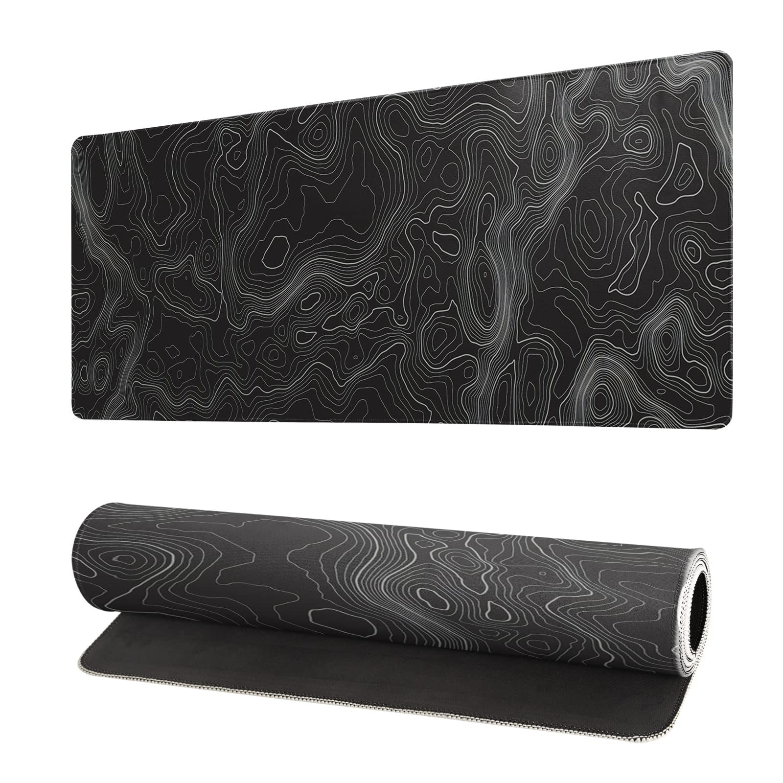 Alfombrilla De Ratón Siski Con Contorno Topográfico Extendido, 70 X 30 Cm