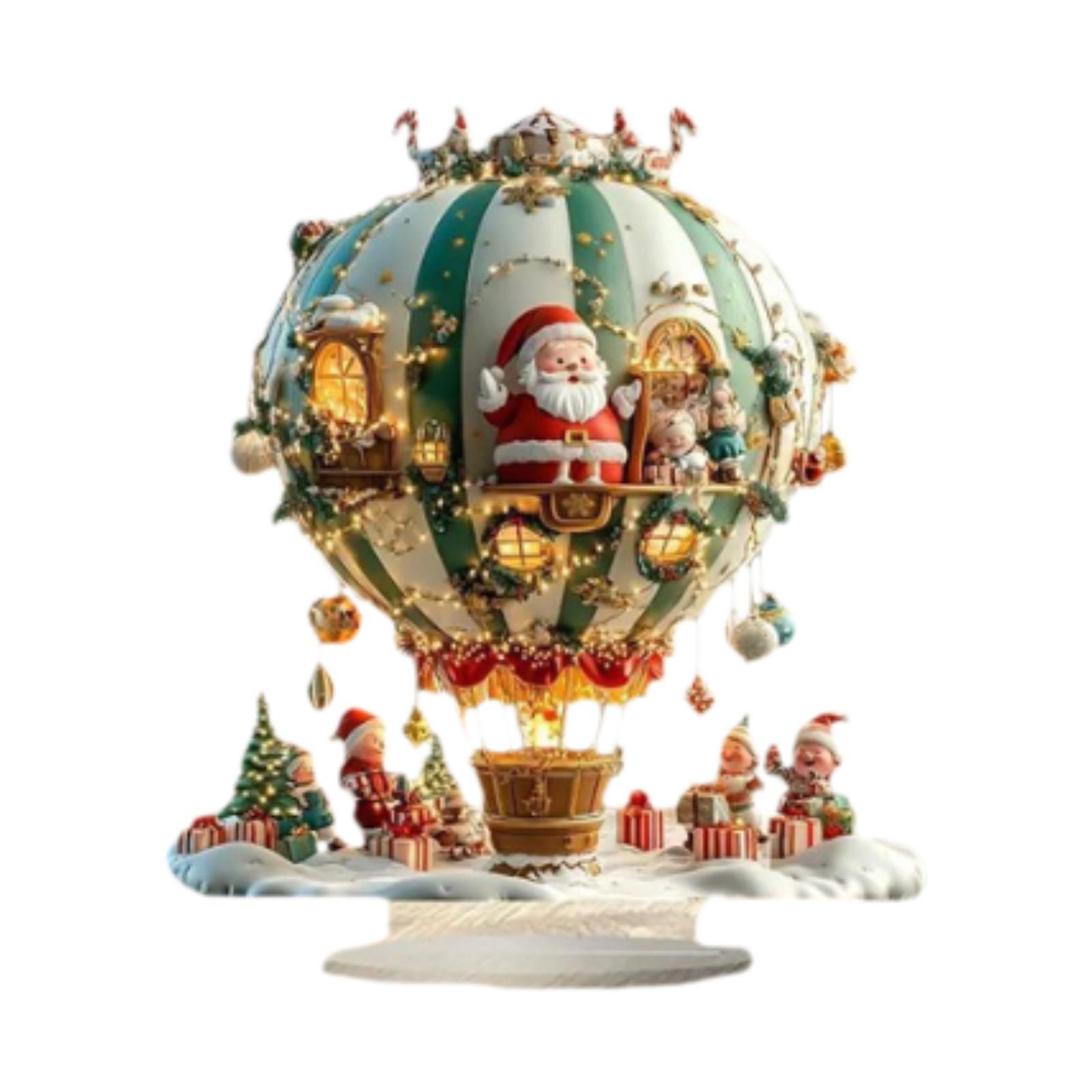 Magideal - Decoración Navideña 2D, Obra De Arte 2D, Artesanía, Decoración De Mesa, Pieza Decorativa De Acrílico, Figura De Mesa, Adorno Para Decoración De Escrit