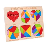Bothyi - Juguetes Montessori 6 En 1, Rompecabezas De Aprendizaje Temprano, Regalo De Tallo, Juguete Tangram De 4 A 8 Años