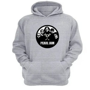 Genérico - Polerón Canguro Pearl Jam Gris Claro Talla S Unisex