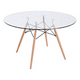 thumbnail image 2 of Comedor Mesa Eames Redonda De Vidrio 80cm Y 4 Sillas Tulip Blancas, 2 of 5