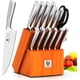 thumbnail image 1 of Juego de cuchillos imarku de 14 piezas con bloque y afilador plateado, 1 of 7