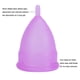thumbnail image 3 of Juego de copas menstruales Croing reutilizables (4 unidades pequeñas y 2 grandes), color morado y blanco, 3 of 6