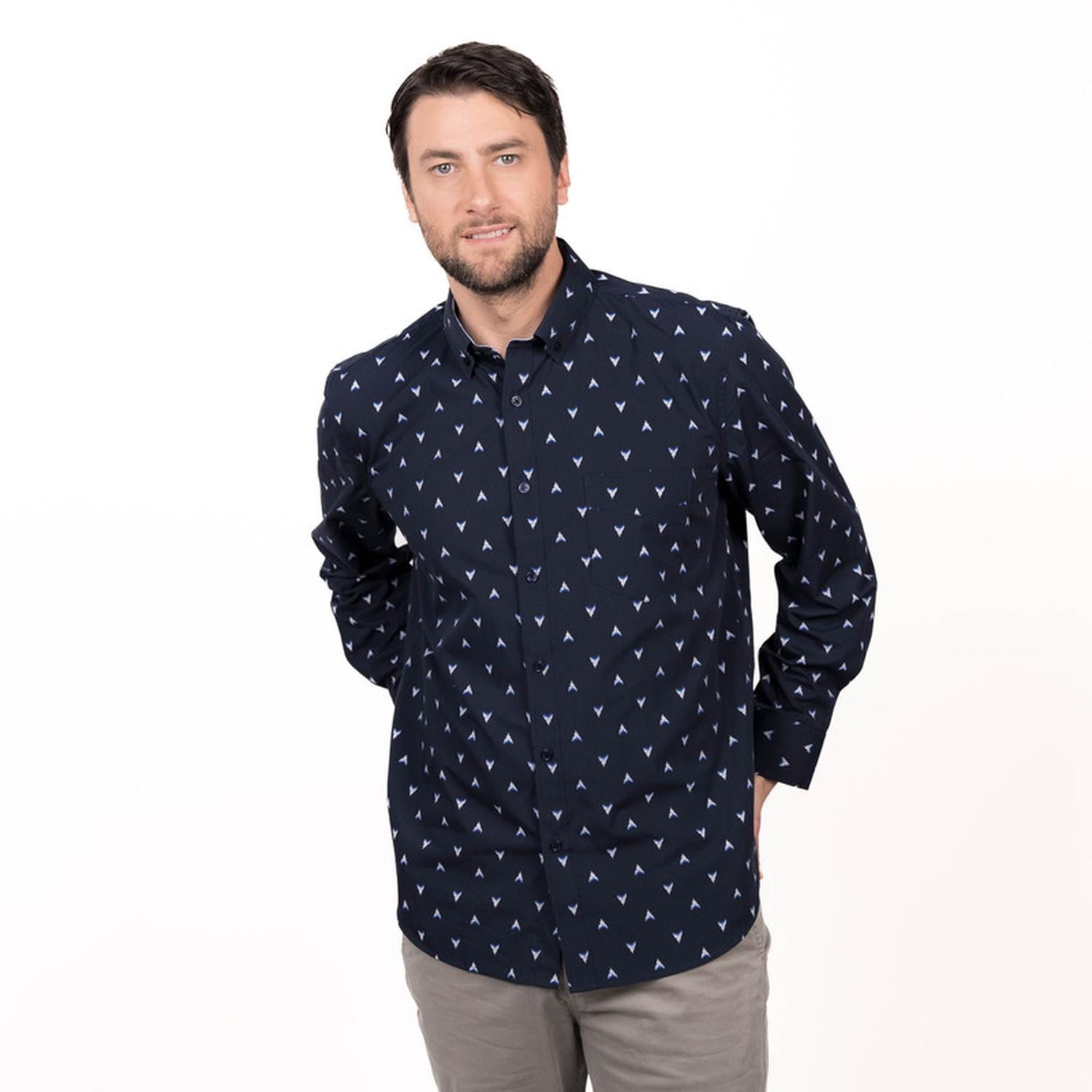 Truval - Camisa Trevira Estampada Regular Fit Rojo 3xl