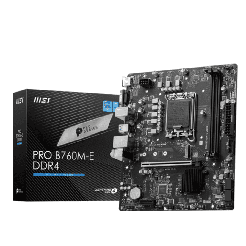 Eyl Store - Placa Madre Msi Pro B760m-e Ddr4 Lga 1700 M.2 Hdmi Vga Micro Atx
