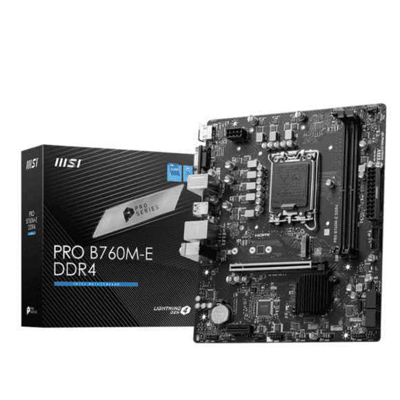 Placa Madre MSI PRO B760M-E DDR4 LGA 1700 M.2 HDMI VGA Micro ATX