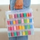 thumbnail image 2 of Contenedor de almacenamiento QUEFE de 4 niveles con pintura en forma de diamante, 200 ranuras, 2 of 3