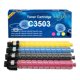 thumbnail image 1 of Cartucho de tóner LEDES MP C3503 C3003 de alto rendimiento – Pack de 4 (Negro, Cian, Magenta, Amarillo), 1 of 7