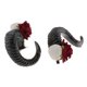 thumbnail image 1 of Artificial Ram Horns Xmas Cosplay Gothic Hair Clips Horquillas Diadema Negro, 1 of 5
