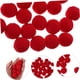 thumbnail image 2 of 150 piezas de guirnalda de bolas de peluche, pompones rojos, para ropa, bodas, 2 of 7