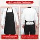 thumbnail image 4 of Delantal SHEOMERN, impermeable y a prueba de aceite, para cocineros, 3 unidades, negro, 4 of 6