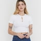 thumbnail image 3 of Polera Mujer Cut Out Frontal Blanco Corona, 3 of 5