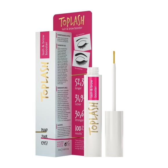 Sérum para el crecimiento de pestañas, fórmula innovadora Toplash, 3 ml