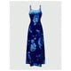 thumbnail image 4 of Vestido Largo Maxi Con Tirantes Finos Floral Azul Sin Mangas, 4 of 6
