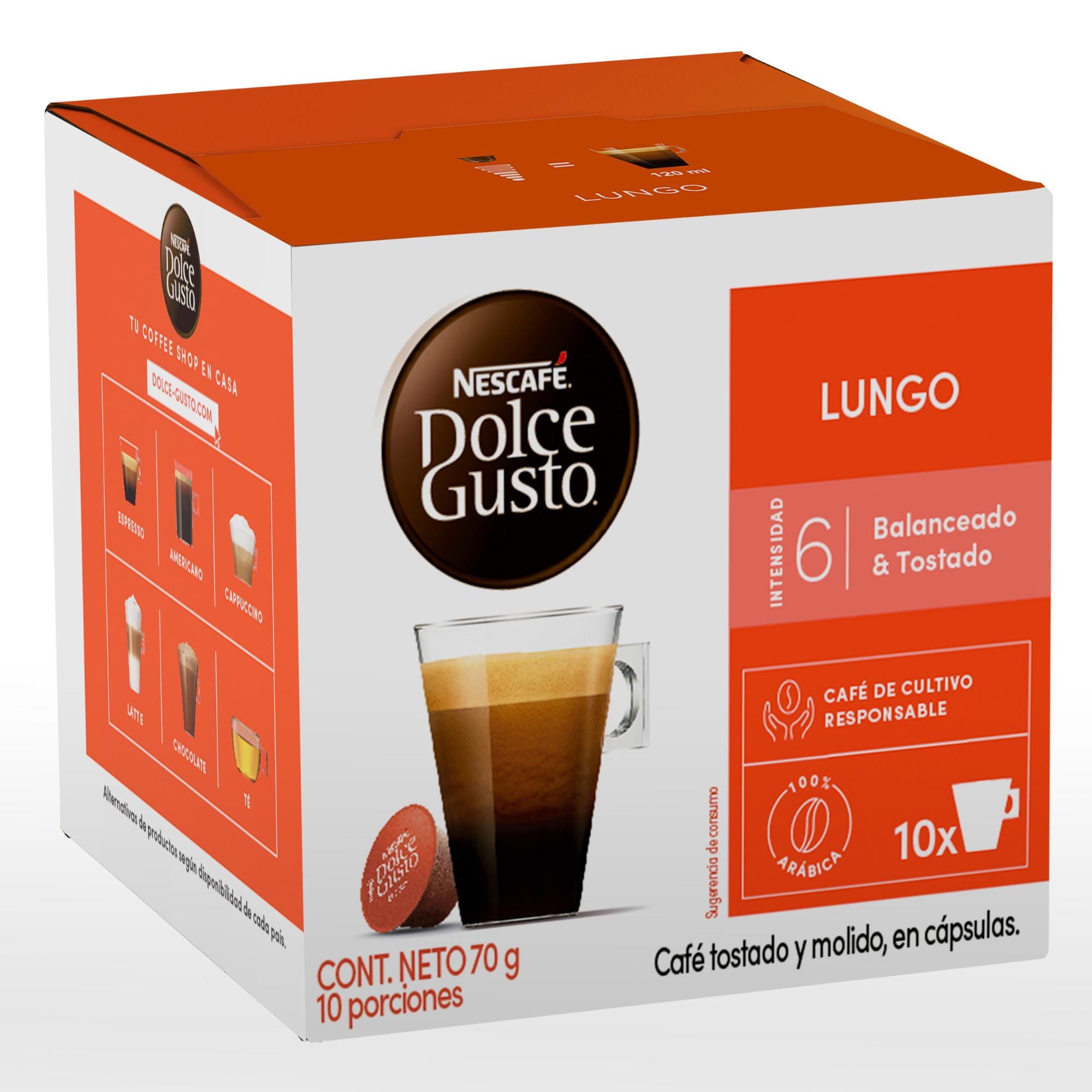 Nescafé Dolce Gusto - Café Instantáneo Lungo 10 Tazas