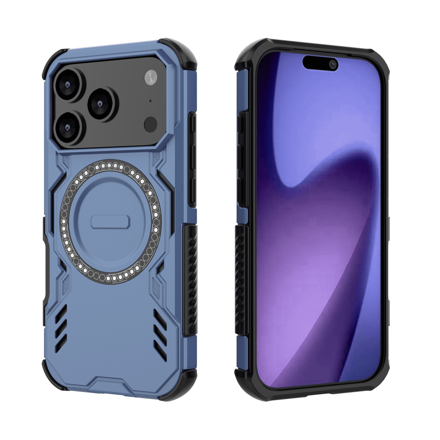 Funda Foxdock Para Iphone 17 Pro , Magnética, Resistente A Golpes, Con Soporte, Unisex, Carga Inalámbrica