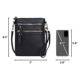thumbnail image 3 of Bolso Solene WU002 Negro 18x22x3 cm Multi‑bolsillos, 3 of 9