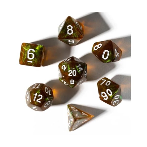 Juego de dados poliédricos Sirius Dice Unearthed Treasure Peridot