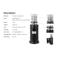 Nevi Express - Estufa De Patio Baja Negra