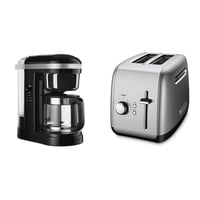 Cafetera Y Tostadora Kitchenaid Para 12 Tazas Y 2 Rebanadas, Color Plateado