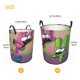 thumbnail image 5 of Hoops y Yoyo Cesta de lavandería de gran capacidad redonda con asa, bolsa para ropa sucia plegable, almacenamiento para dormitorio, baño y lavadero 44x35 cm, 5 of 6