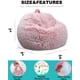 thumbnail image 3 of Puf Kisoy Fluffy, piel sintética, espuma viscoelástica, 75 cm, rosa, 3 of 8
