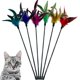 thumbnail image 1 of Juguetes para Gato CATENESS 6 UNIDADES Varita de Plumas Interactiva 45 cm, 1 of 6