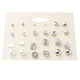 thumbnail image 2 of 12 pares de cristal circón mujeres niñas pendientes geométricos Stud joyería de plata, 2 of 3