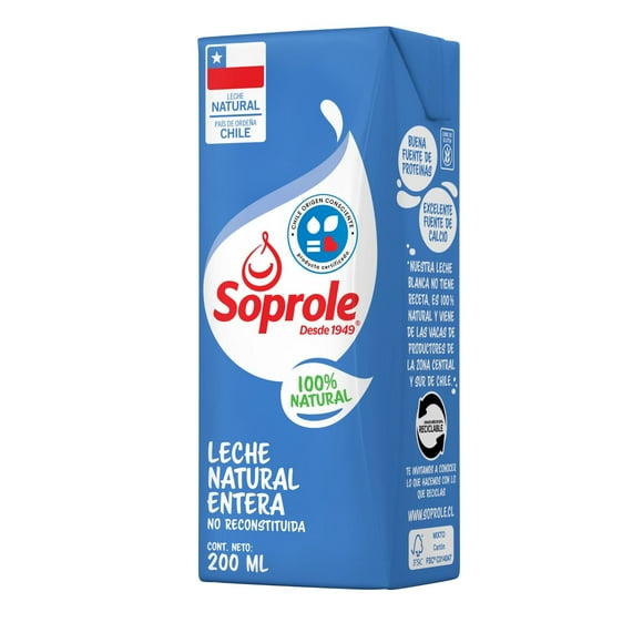 Leche Entera Natural, 200 ml