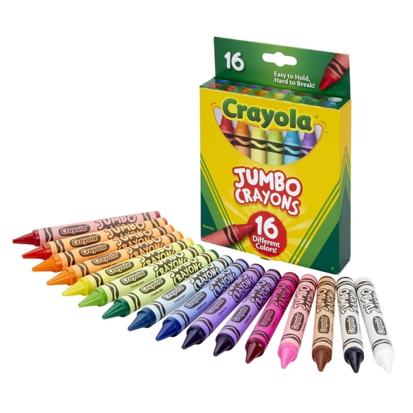 Crayones Crayola Jumbo, 16 unidades, colores surtidos para niños pequeños