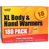 Calentadores Para Manos Y Cuerpo Sport Temp Large (Paquete De 180), 18 Horas De Calor