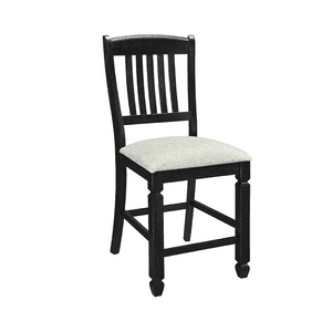 Muebles Santa Ana - Taburete Tapizado Vermont Old Black 2 Unidades