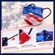 thumbnail image 4 of Mascarilla desechable NEWLA con la bandera de EE. UU., 4 capas, paquete de 50 unidades para adultos, 4 of 6