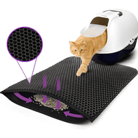 Genérico - Alfombra Para Atrapar Arena De Gatos Tapete Arenero Mascotas Color Negro Jior Spa 45*60Cm