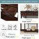 thumbnail image 3 of Retro Curved Wood Console Table, 52 inch Circular Half Moon Sofa Table with Open Shelf and 2 Drawers, Solid Wood Entry Table for Living Room, Hallway, Espresso, 3 of 3