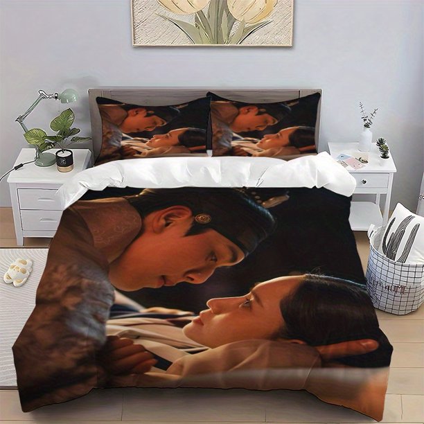 3pcs Bedding Set Featuring a Tyrant Kitchen Queen And Prince Includes a Duvet Cover And Two Pillowcases