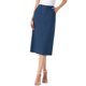 thumbnail image 4 of INSPIRE CHIC Falda Midi de Algodón y Lino para Mujer Casual con Abertura Trasera de Cintura Alta con Bolsillos XS Azul Oscuro, 4 of 6