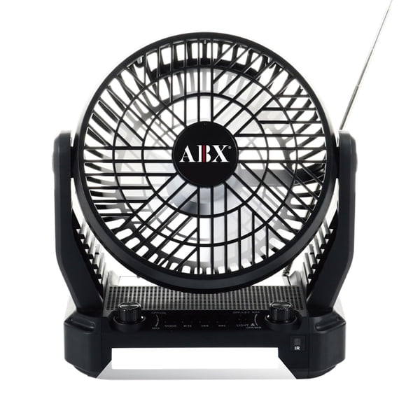 Ventilador portátil con bocina, radio y luz con gancho Audiobox RXF-40