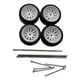 thumbnail image 1 of 4 Piezas Ruedas Y Neumáticos De Coche RC Accesorios De Coche De Aleación RC Para Bricolaje A Escala 1/64 Estilo Blanco C, 1 of 5