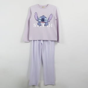 Pijama Manga Larga Niña Morado Smile Lilo & Stitch Disney