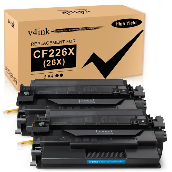 Cartucho de tóner v4ink 26X CF226X negro de alto rendimiento, paquete de 2