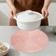 thumbnail image 4 of Juego de Manteles Rústicos de 6 Manteles Tejidos con Diseño Hueco para Decoración de Mesa de Comedor Interior y Exterior, Mantel de Cocina, Limpieza Fácil, Oro Rosa, 15 pulgadas, 4 of 6