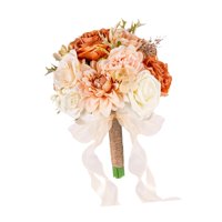 Bothyi - Ramo De Novia Con Flores Artificiales Decorativas Para Novias En Color Rosa Champán
